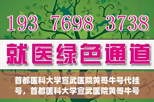 首都医科大学宣武医院黄哥牛号代挂号，首都医科大学宣武医院黄哥牛号助您轻松预约挂号