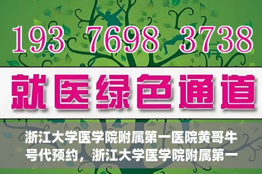 浙江大学医学院附属第一医院黄哥牛号代预约，浙江大学医学院附属第一医院黄哥牛号预约攻略揭秘