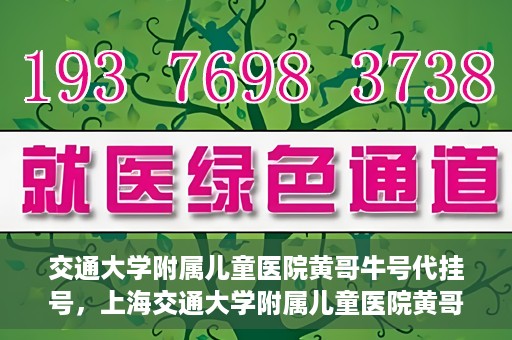 交通大学附属儿童医院黄哥牛号代挂号，上海交通大学附属儿童医院黄哥牛号代挂号攻略