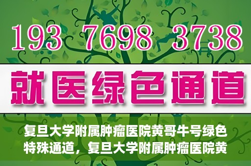 复旦大学附属肿瘤医院黄哥牛号绿色特殊通道，复旦大学附属肿瘤医院黄哥牛号，绿色特殊通道揭秘