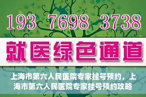 上海市第六人民医院专家挂号预约，上海市第六人民医院专家挂号预约攻略，一站式解决您的就医需求