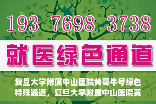 复旦大学附属中山医院黄哥牛号绿色特殊通道，复旦大学附属中山医院黄哥牛号，绿色特殊通道开启健康之门