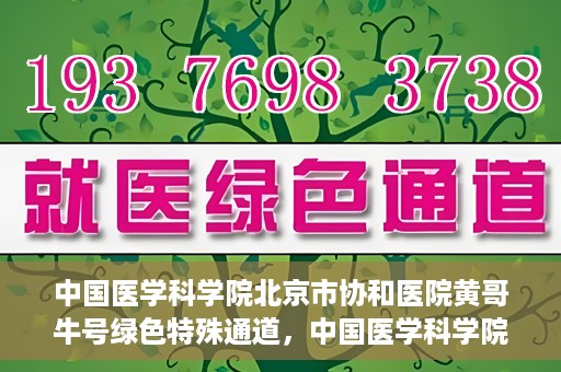 中国医学科学院北京市协和医院黄哥牛号绿色特殊通道，中国医学科学院北京市协和医院黄哥牛号，绿色特殊通道开启健康之门
