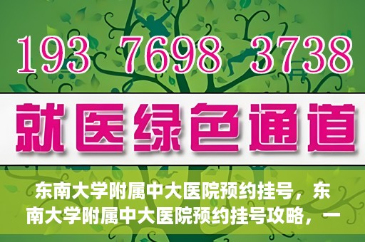 东南大学附属中大医院预约挂号，东南大学附属中大医院预约挂号攻略，一站式解决您的挂号难题