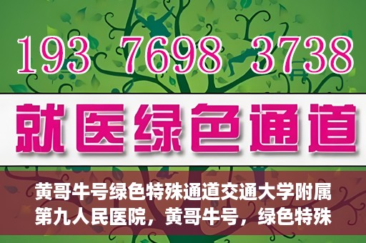 黄哥牛号绿色特殊通道交通大学附属第九人民医院，黄哥牛号，绿色特殊通道下的交通大学附属第九人民医院新篇章