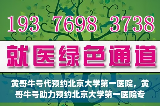 黄哥牛号代预约北京大学第一医院，黄哥牛号助力预约北京大学第一医院专家号