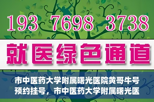 市中医药大学附属曙光医院黄哥牛号预约挂号，市中医药大学附属曙光医院黄哥牛号，预约挂号攻略