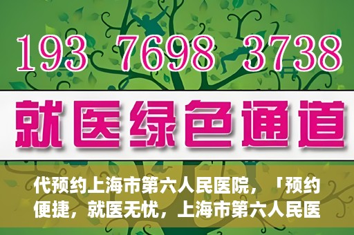 代预约上海市第六人民医院，「预约便捷，就医无忧，上海市第六人民医院代预约服务指南」