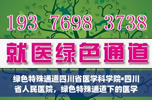 绿色特殊通道四川省医学科学院•四川省人民医院，绿色特殊通道下的医学探索，四川省医学科学院·四川省人民医院研究前沿