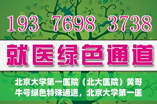北京大学第一医院（北大医院）黄哥牛号绿色特殊通道，北京大学第一医院绿色特殊通道，黄哥牛号的探索与实践