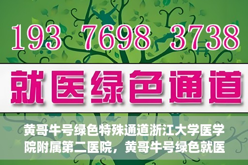 黄哥牛号绿色特殊通道浙江大学医学院附属第二医院，黄哥牛号绿色就医通道，浙江大学医学院附属第二医院的探索与实践
