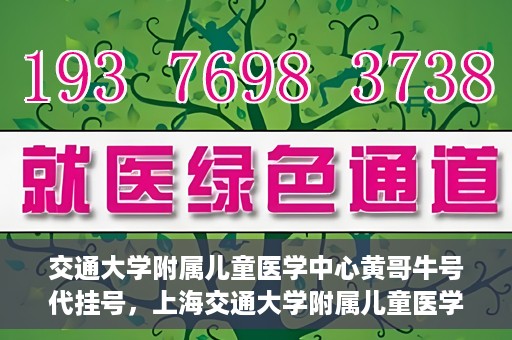 交通大学附属儿童医学中心黄哥牛号代挂号，上海交通大学附属儿童医学中心黄哥牛号代挂号解析与攻略