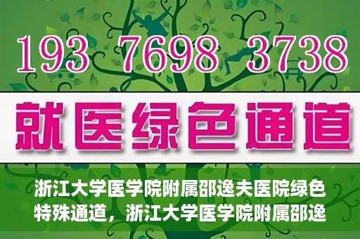 浙江大学医学院附属邵逸夫医院绿色特殊通道，浙江大学医学院附属邵逸夫医院绿色特殊通道，高效医疗服务的创新实践