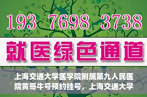 上海交通大学医学院附属第九人民医院黄哥牛号预约挂号，上海交通大学医学院附属第九人民医院黄哥牛号预约挂号攻略解析