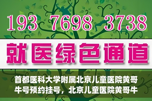 首都医科大学附属北京儿童医院黄哥牛号预约挂号，北京儿童医院黄哥牛号预约挂号攻略，轻松挂号，无忧就医体验