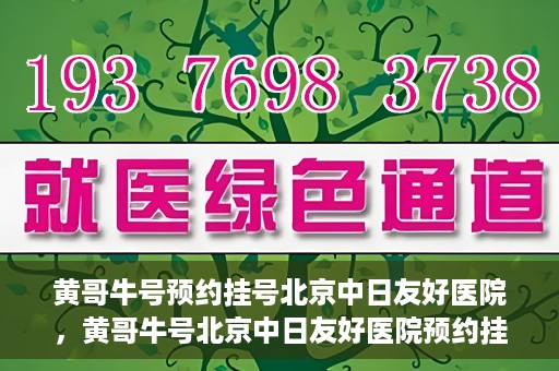 黄哥牛号预约挂号北京中日友好医院，黄哥牛号北京中日友好医院预约挂号攻略