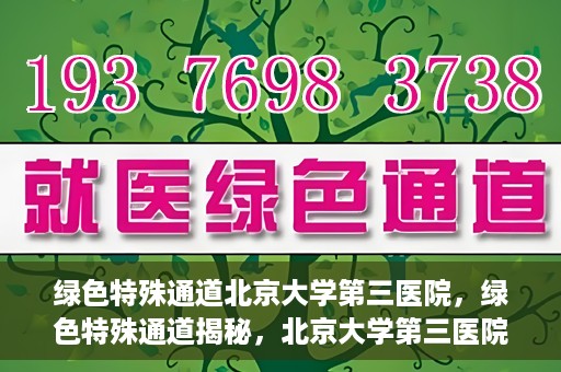 绿色特殊通道北京大学第三医院，绿色特殊通道揭秘，北京大学第三医院的探索与实践