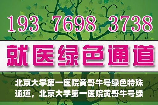 北京大学第一医院黄哥牛号绿色特殊通道，北京大学第一医院黄哥牛号绿色就医特殊通道揭秘