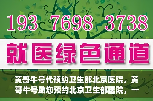黄哥牛号代预约卫生部北京医院，黄哥牛号助您预约北京卫生部医院，一站式便捷服务开启