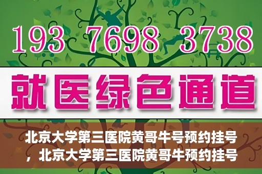北京大学第三医院黄哥牛号预约挂号，北京大学第三医院黄哥牛预约挂号攻略，轻松预约专家号