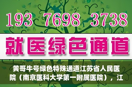 黄哥牛号绿色特殊通道江苏省人民医院（南京医科大学第一附属医院），江苏省人民医院绿色特殊通道，黄哥牛号引领健康新风尚