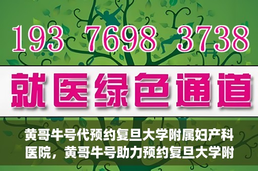 黄哥牛号代预约复旦大学附属妇产科医院，黄哥牛号助力预约复旦大学附属妇产科医院，一站式便捷服务开启预约新纪元