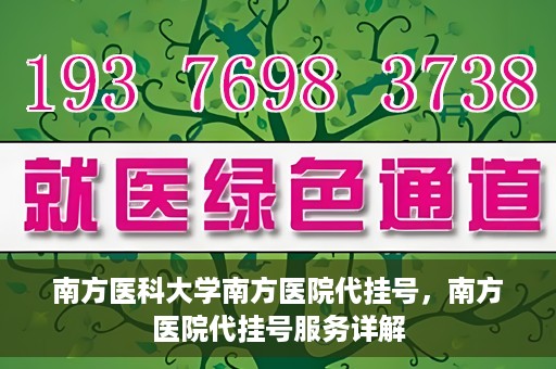 南方医科大学南方医院代挂号，南方医院代挂号服务详解