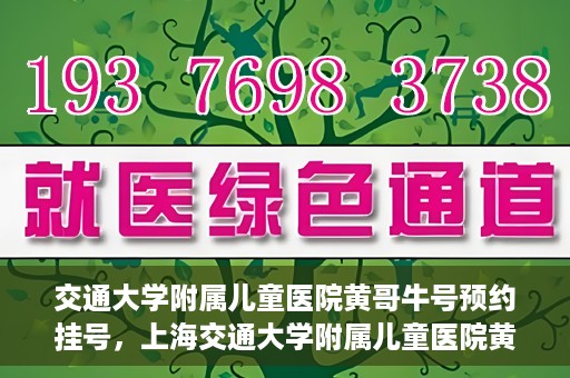 交通大学附属儿童医院黄哥牛号预约挂号，上海交通大学附属儿童医院黄哥牛儿科专家预约挂号攻略