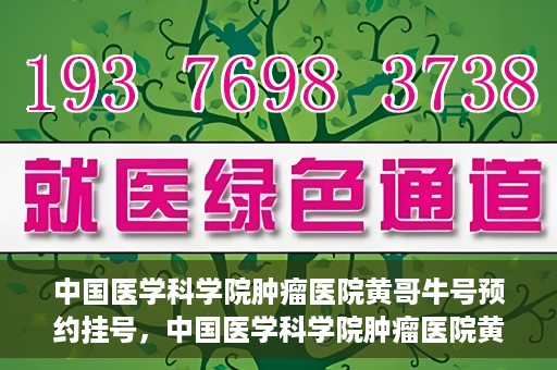 中国医学科学院肿瘤医院黄哥牛号预约挂号，中国医学科学院肿瘤医院黄哥牛号预约挂号攻略，一站式解决您的挂号难题