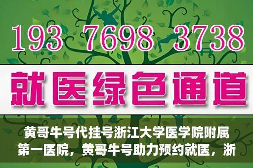 黄哥牛号代挂号浙江大学医学院附属第一医院，黄哥牛号助力预约就医，浙江大学医学院附属第一医院开启便捷挂号模式