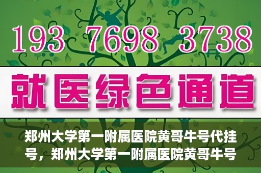郑州大学第一附属医院黄哥牛号代挂号，郑州大学第一附属医院黄哥牛号代挂号攻略揭秘