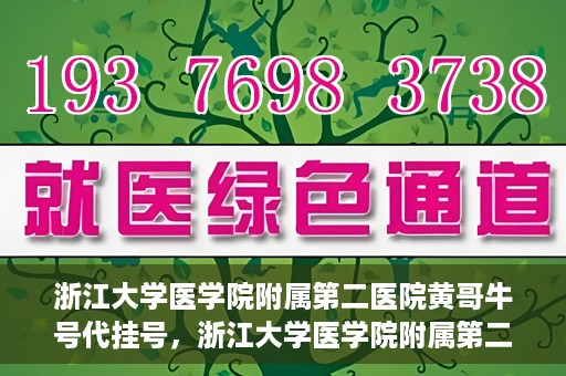 浙江大学医学院附属第二医院黄哥牛号代挂号，浙江大学医学院附属第二医院黄哥牛号挂号服务解析