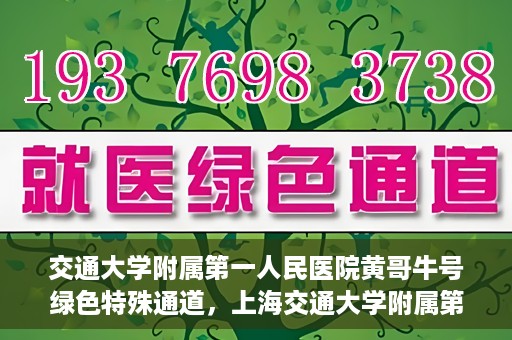 交通大学附属第一人民医院黄哥牛号绿色特殊通道，上海交通大学附属第一人民医院黄哥牛号，绿色特殊通道开启健康之门