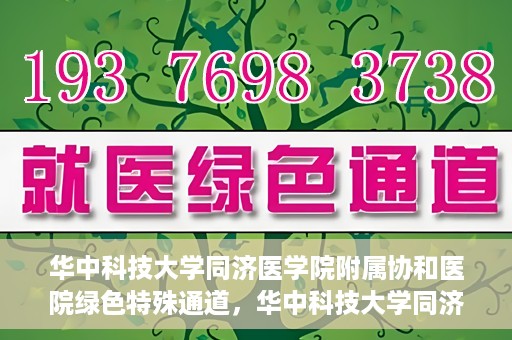 华中科技大学同济医学院附属协和医院绿色特殊通道，华中科技大学同济医学院附属协和医院，绿色特殊通道的探索与实践