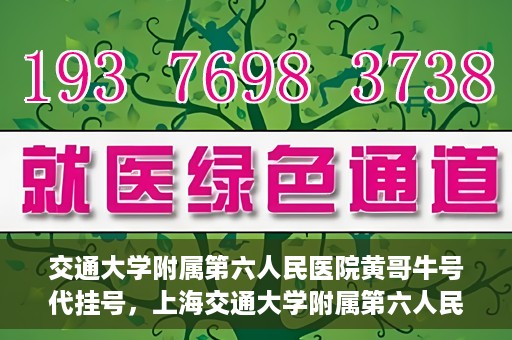 交通大学附属第六人民医院黄哥牛号代挂号，上海交通大学附属第六人民医院黄哥牛号代挂号攻略