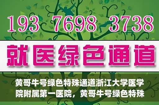 黄哥牛号绿色特殊通道浙江大学医学院附属第一医院，黄哥牛号绿色特殊通道，浙江大学医学院附属第一医院的探索与实践