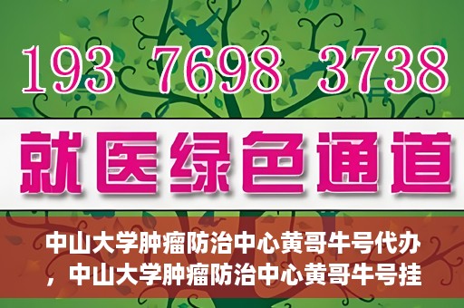 中山大学肿瘤防治中心黄哥牛号代办，中山大学肿瘤防治中心黄哥牛号挂号代办服务解析