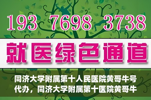 同济大学附属第十人民医院黄哥牛号代办，同济大学附属第十医院黄哥牛号预约代办服务解析