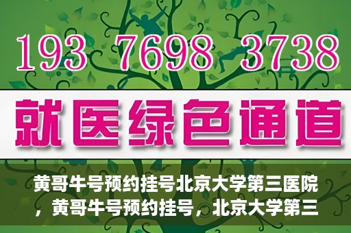 黄哥牛号预约挂号北京大学第三医院，黄哥牛号预约挂号，北京大学第三医院便捷就医新体验