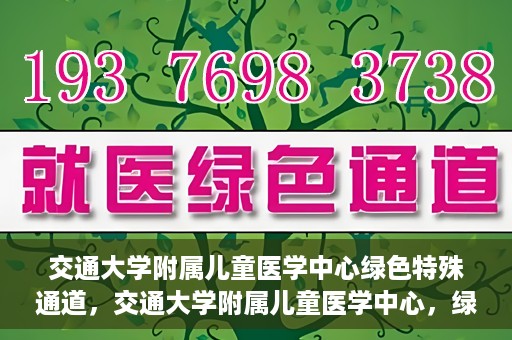 交通大学附属儿童医学中心绿色特殊通道，交通大学附属儿童医学中心，绿色特殊通道，守护儿童健康之路