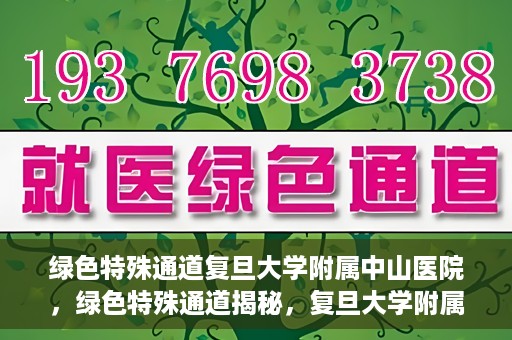 绿色特殊通道复旦大学附属中山医院，绿色特殊通道揭秘，复旦大学附属中山医院的医疗探索之旅