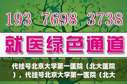 代挂号北京大学第一医院（北大医院），代挂号北京大学第一医院（北大医院），就医新体验与医疗资源的深度解读