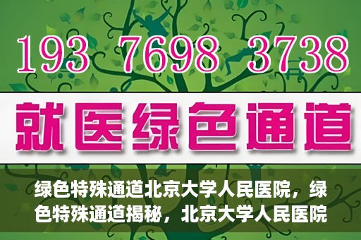 绿色特殊通道北京大学人民医院，绿色特殊通道揭秘，北京大学人民医院的健康守护之道