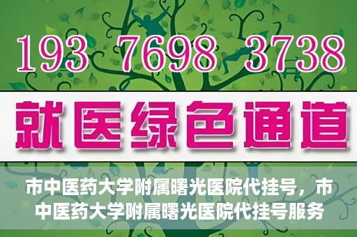 市中医药大学附属曙光医院代挂号，市中医药大学附属曙光医院代挂号服务详解