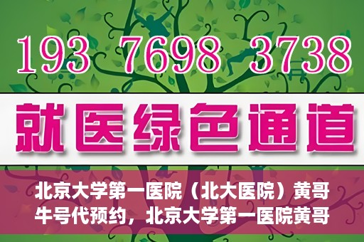 北京大学第一医院（北大医院）黄哥牛号代预约，北京大学第一医院黄哥牛号预约服务解析