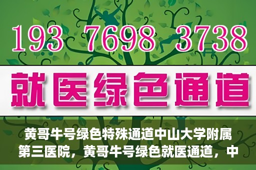 黄哥牛号绿色特殊通道中山大学附属第三医院，黄哥牛号绿色就医通道，中山大学附属第三医院特色服务解析