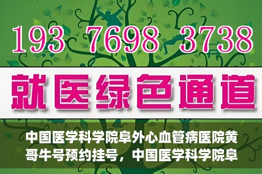 中国医学科学院阜外心血管病医院黄哥牛号预约挂号，中国医学科学院阜外心血管病医院黄哥牛号预约挂号指南，轻松挂号，健康无忧！