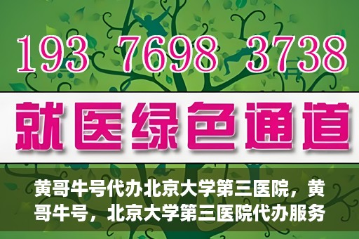 黄哥牛号代办北京大学第三医院，黄哥牛号，北京大学第三医院代办服务揭秘