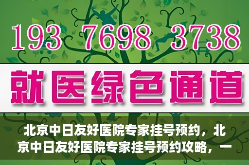 北京中日友好医院专家挂号预约，北京中日友好医院专家挂号预约攻略，一站式解决您的就医难题