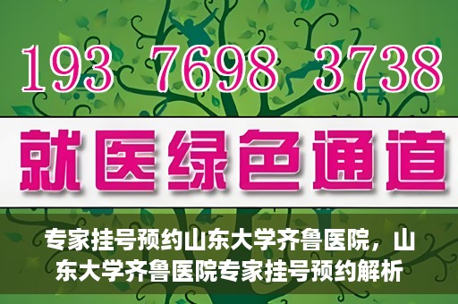 专家挂号预约山东大学齐鲁医院，山东大学齐鲁医院专家挂号预约解析